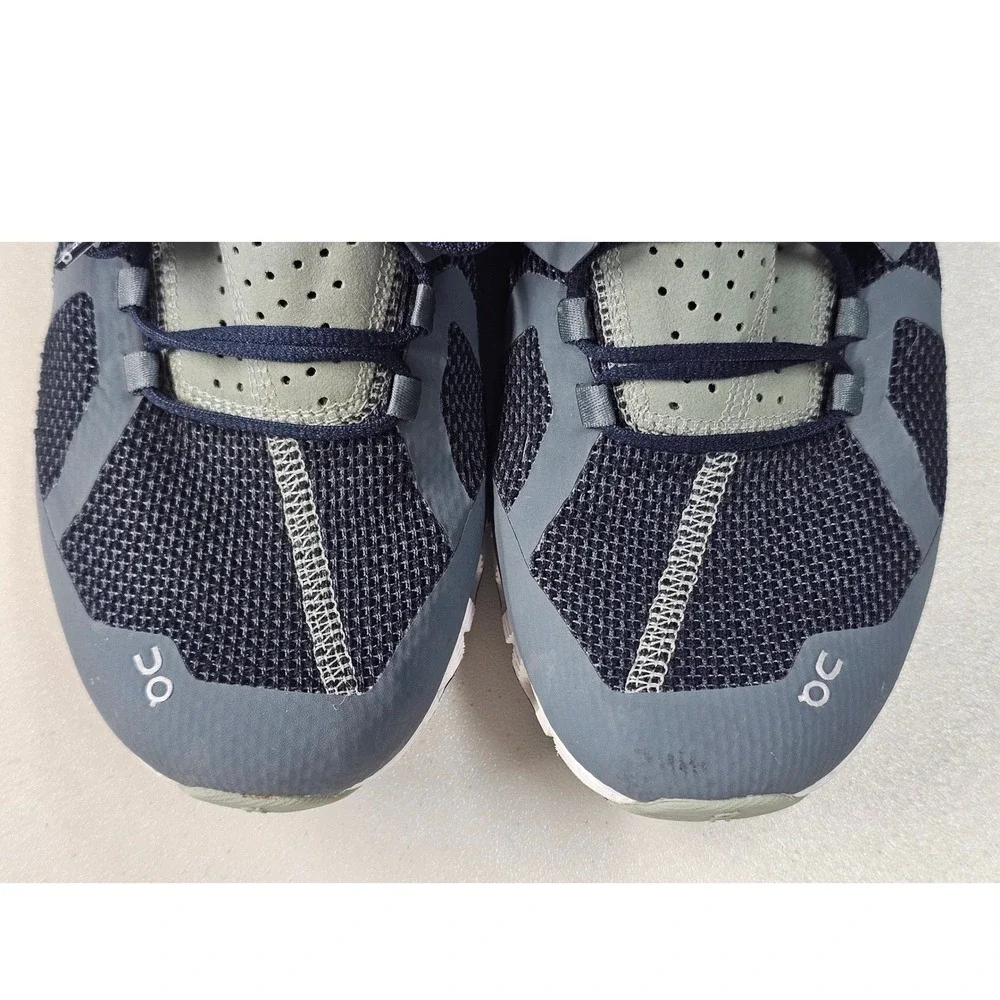 On Cloud Mens Running Shoes Navy Gray Mesh Sneakers 19.99198 Size 10
